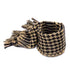 Authentic black and white keffiyeh scarf with traditional Palestinian checkered pattern